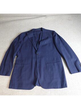 Suitsupply Sport Coat Jacket 46R Blue Unstructured Cerruti Wool Traveler